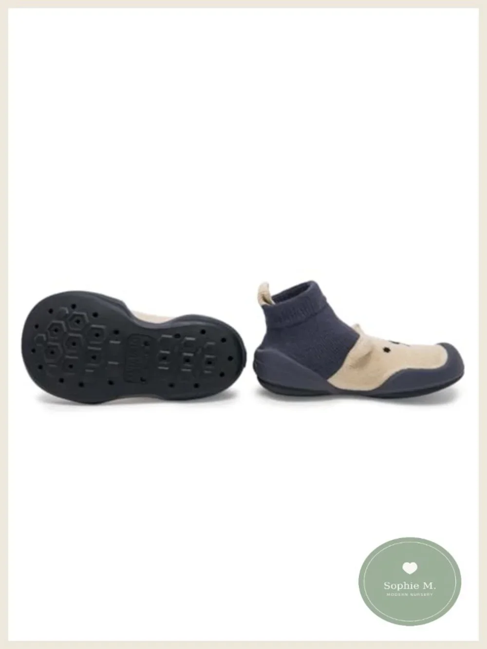 Unisex Toddler Sock Shoes, Non-Slip TPE Rubber Sole, Air Pocket Cushion